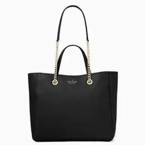 ♠️Kate Spade Infinite Large Triple Compartment Pebbled Leather Tote Black NWT